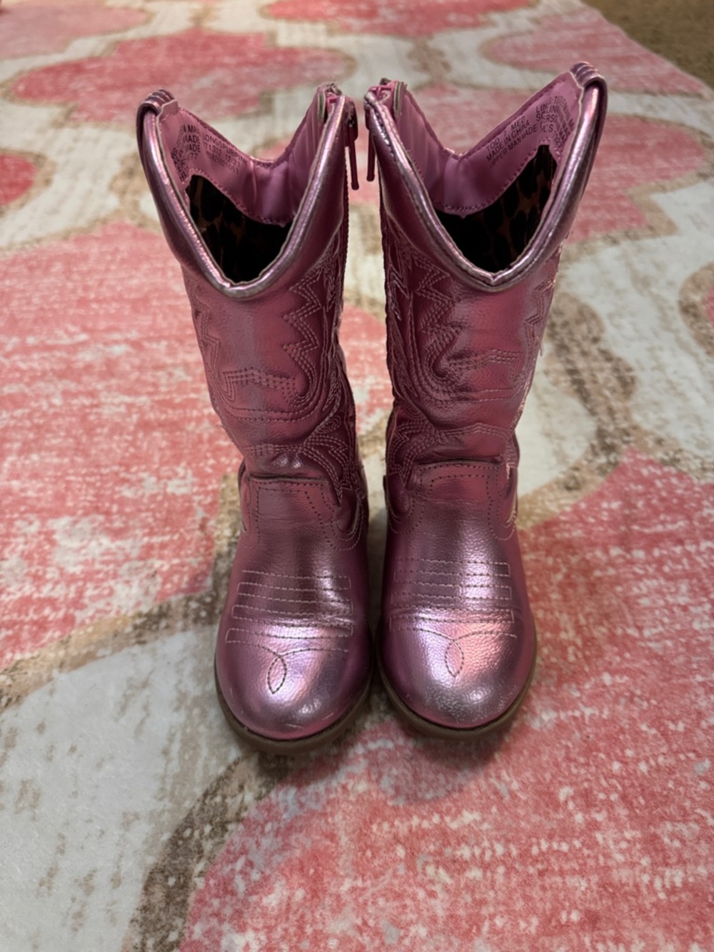 Old Navy Metallic Pink Girls' Cowboy Boots